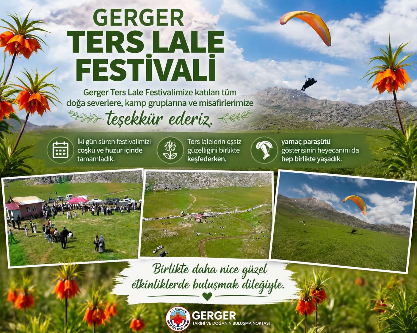 Gerger Belediyesi Ters Lale Festivali Tamamlandı
