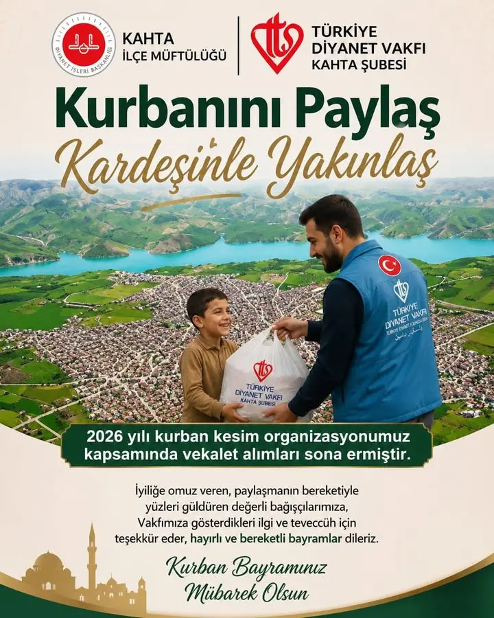 Kâhta Müftülüğü, Kurban Bağışçılarına Teşekkür Etti