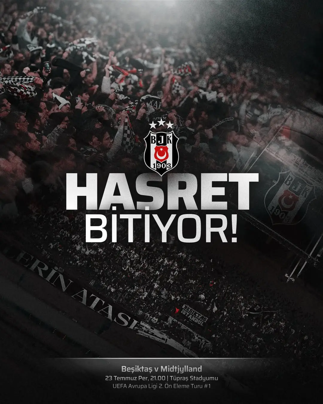 Beşiktaş Avrupa Ligi'nde Midtjylland ile Karşılaşacak!