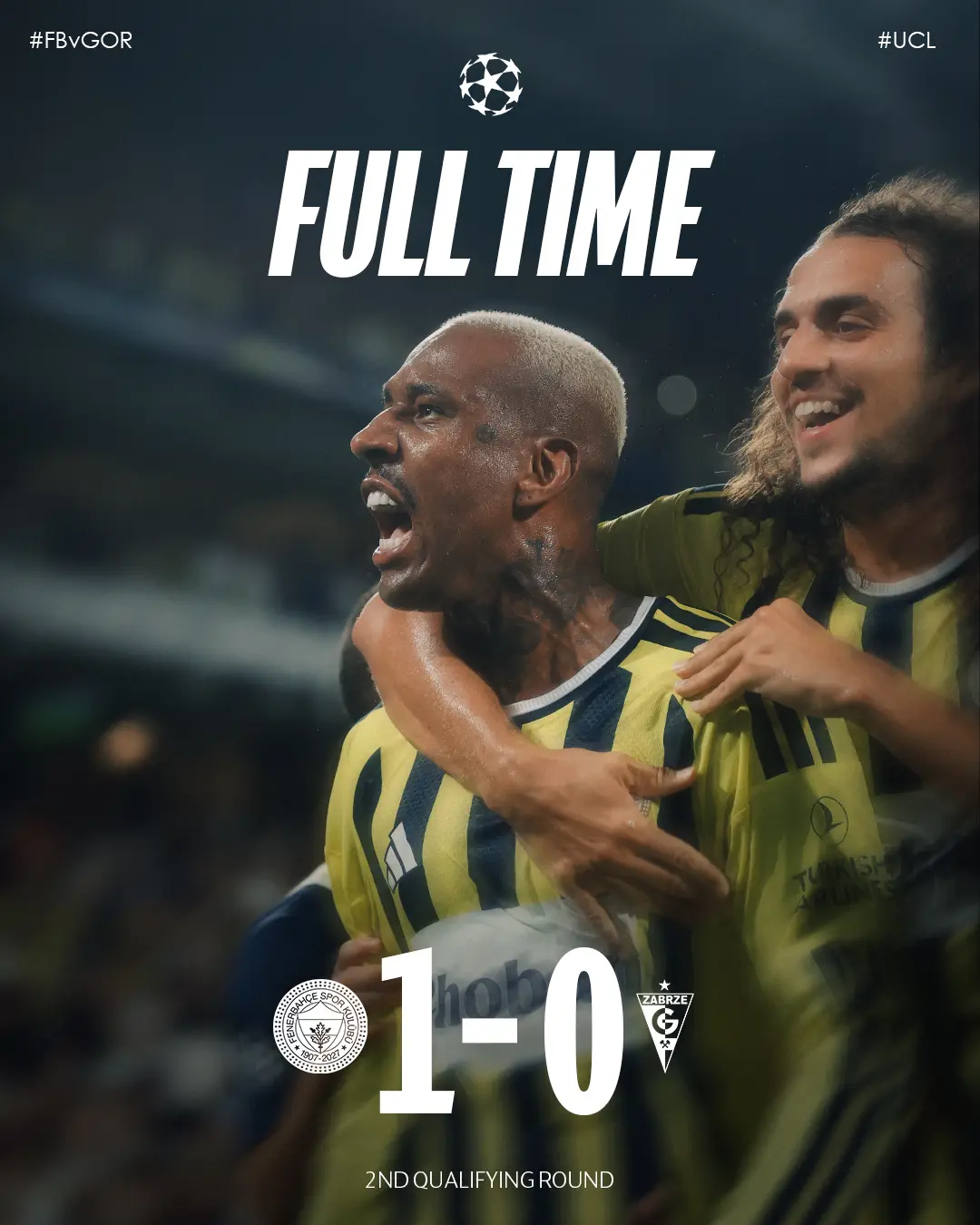 Fenerbahçe UEFA Şampiyonlar Ligi 2. Ön Eleme Turu İlk Maçını 1-0 Kazandı