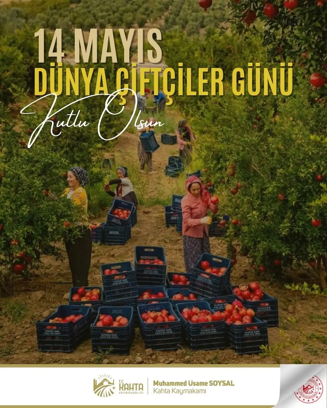 Kahta Kaymakamlığı'ndan 14 Mayıs Dünya Çiftçiler Günü Kutlaması