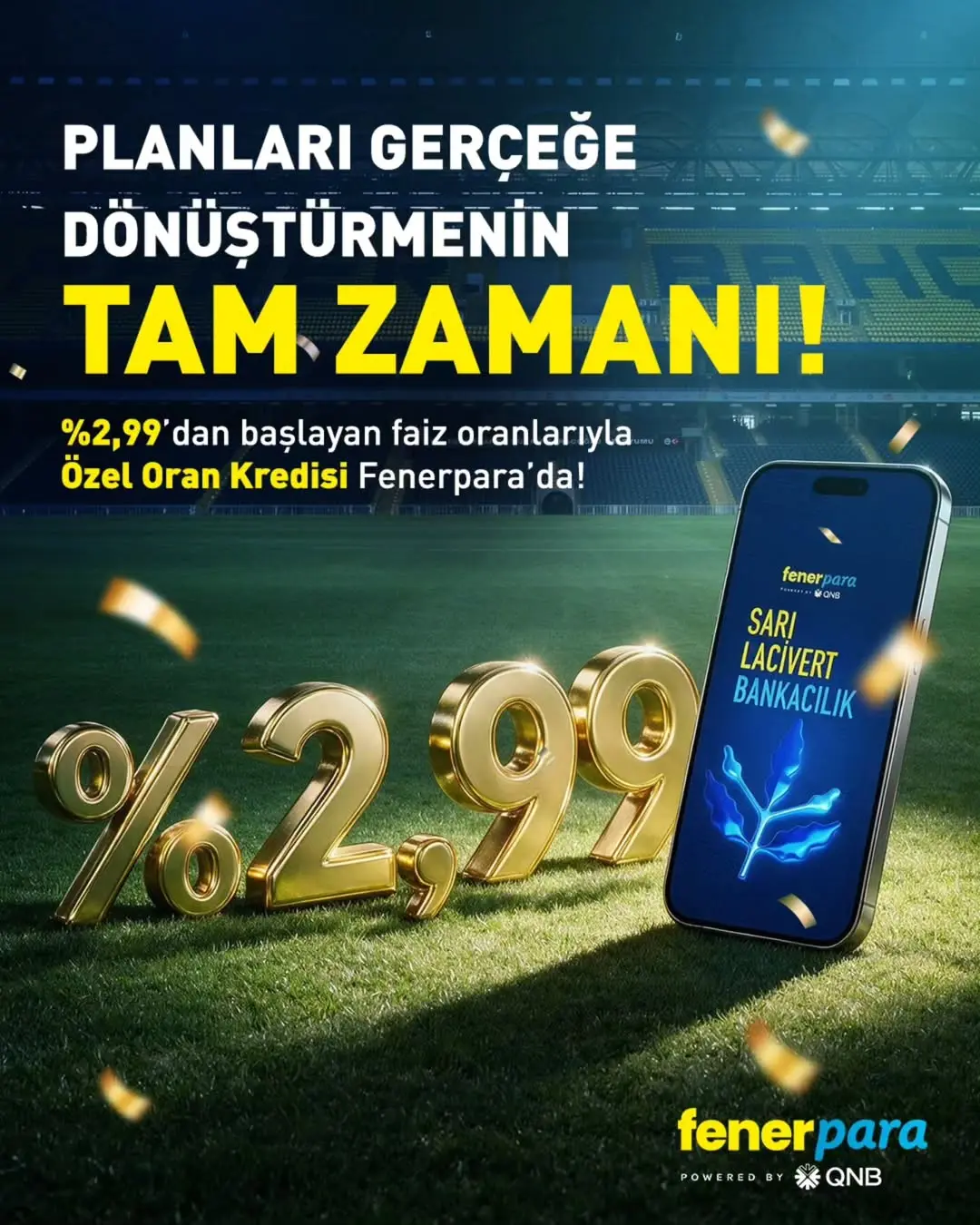 Fenerbahçe'den Fenerpara Kampanyası: Özel Faiz Oranlarıyla Kredi Fırsatı!