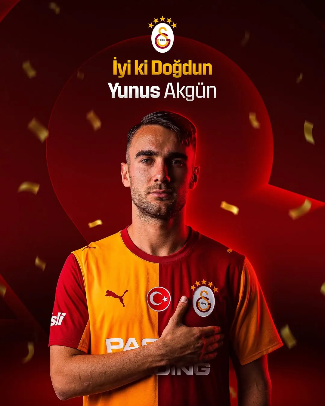 Galatasaray Futbolcusu Yunus Akgün'ün Doğum Günü Kutlaması