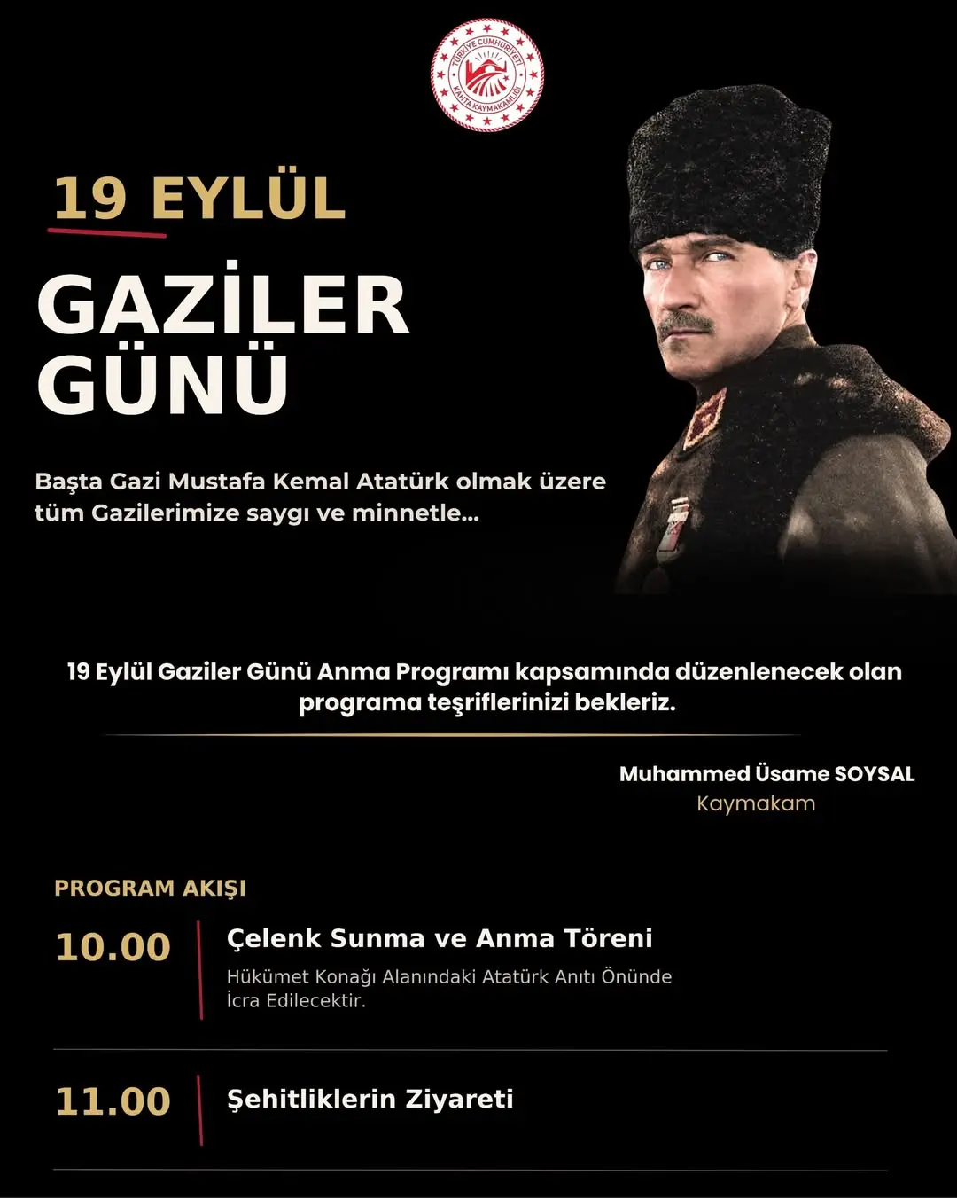 🇹🇷 19 Eylül Gaziler Günü Kutlu Olsun!