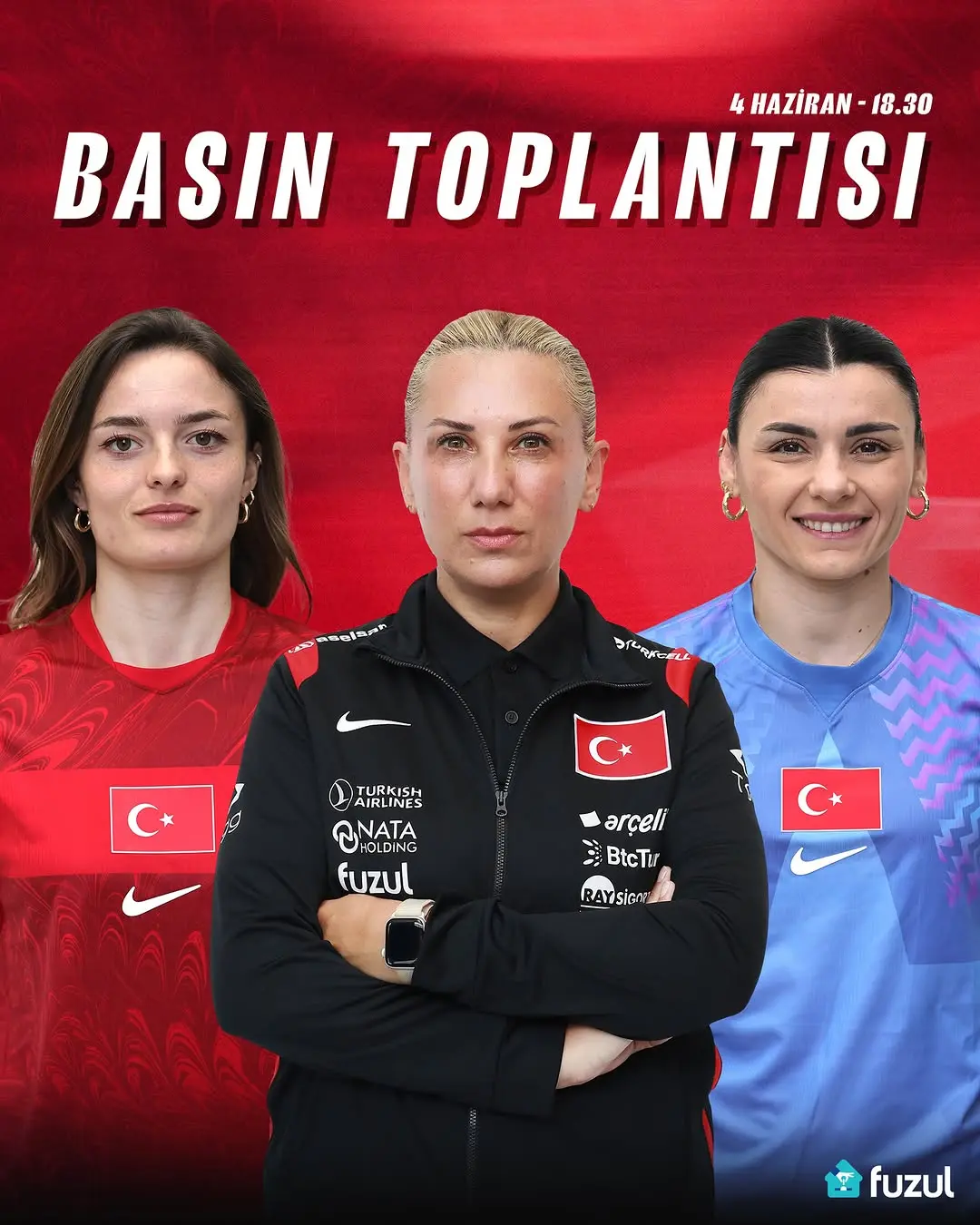 Kadın A Millî Takım Teknik Direktörü Necla Güngör Kıragası ve Futbolcularımızın Basın Toplantısı Instagram'da Canlı Yayınlanacak