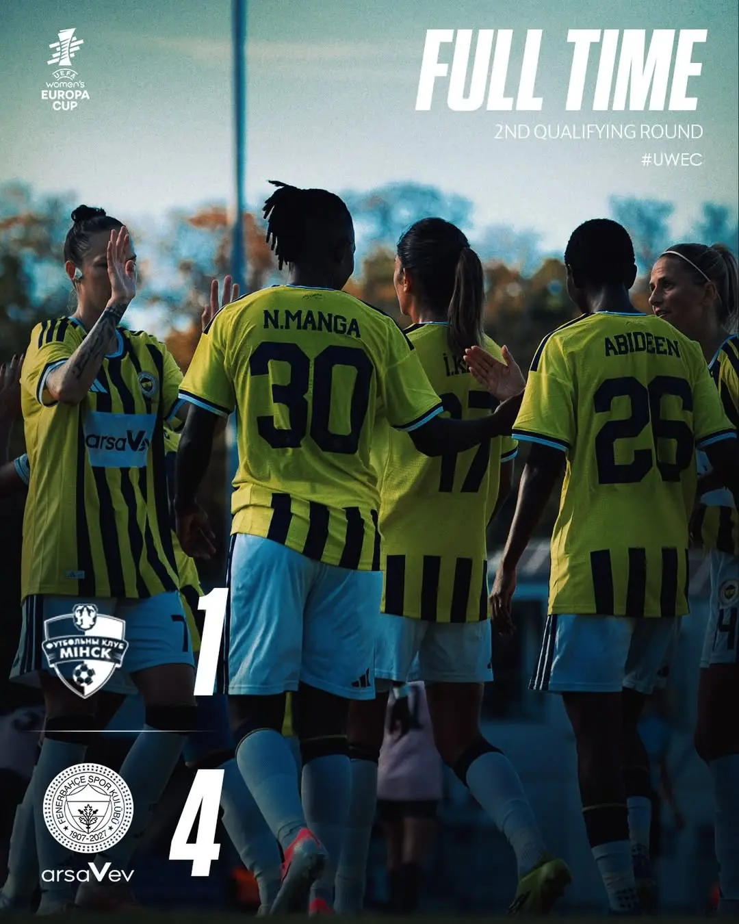 Fenerbahçe Kadın Futbol Takımı UEFA Kadınlar Avrupa Kupası'nda İlk Maçını Kazandı