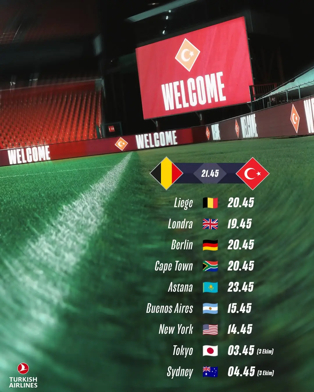Millî Futbol Takımları'ndan Belçika Maçı İçin Paylaşım