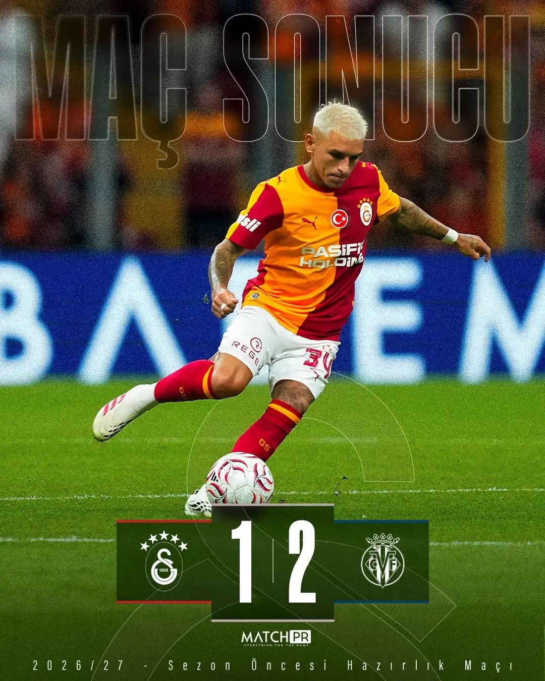 Galatasaray Hazırlık Maçında Villarreal CF'ye 1-2 Mağlup Oldu