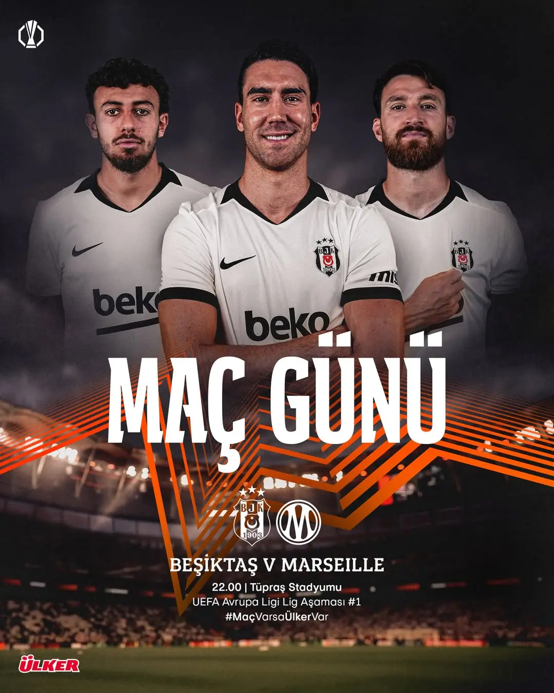 Beşiktaş'ın Marseille ile UEFA Avrupa Ligi Maçı Bugün