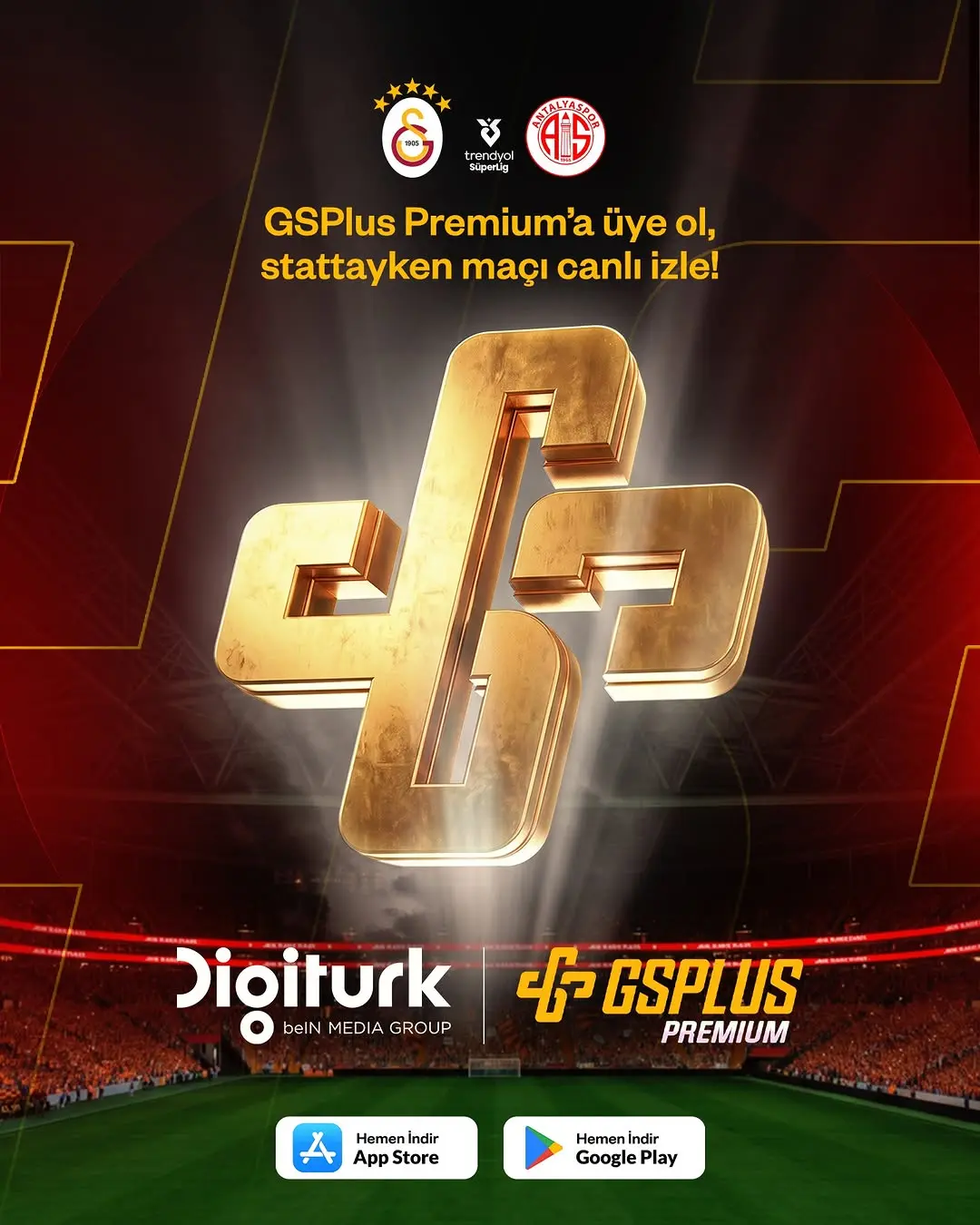 Galatasaray Spor Kulübü, GSPlus Premium Üyelerine RAMS Park'ta Maçın Canlı Yayınını İzleme Fırsatı Sunuyor