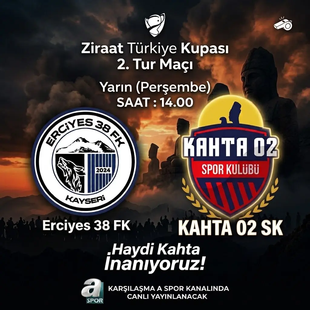 Kahta02 Spor Kulübü Taraftarlarından Güçlü Destek: Haydi Kahta İnanıyoruz ❤️💙
