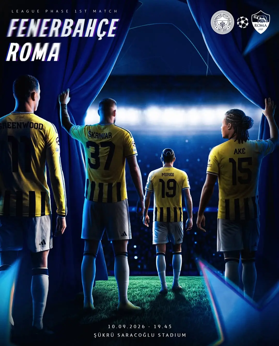 Fenerbahçe Şükrü Saracoğlu Spor Kompleksi'nde Roma ile karşılaşacak