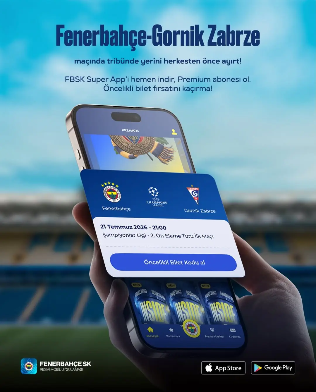 Fenerbahçe'den Premium Üyelere Özel Ayrıcalık!