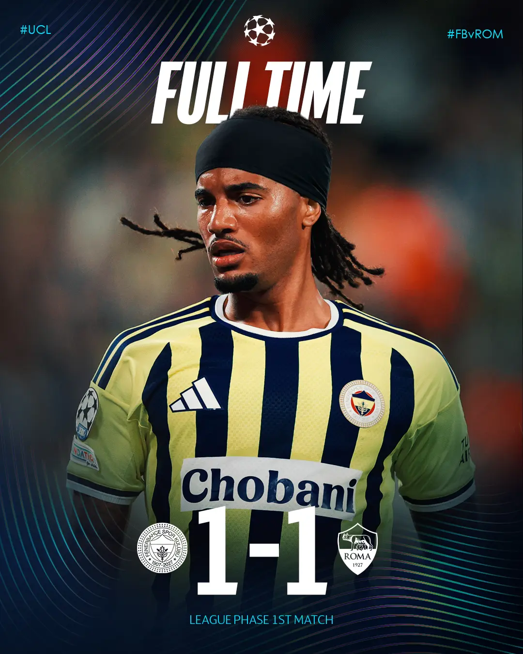 Fenerbahçe 1-1 Roma Maç Sonucu: Karşılaşma Berabere Tamamlandı