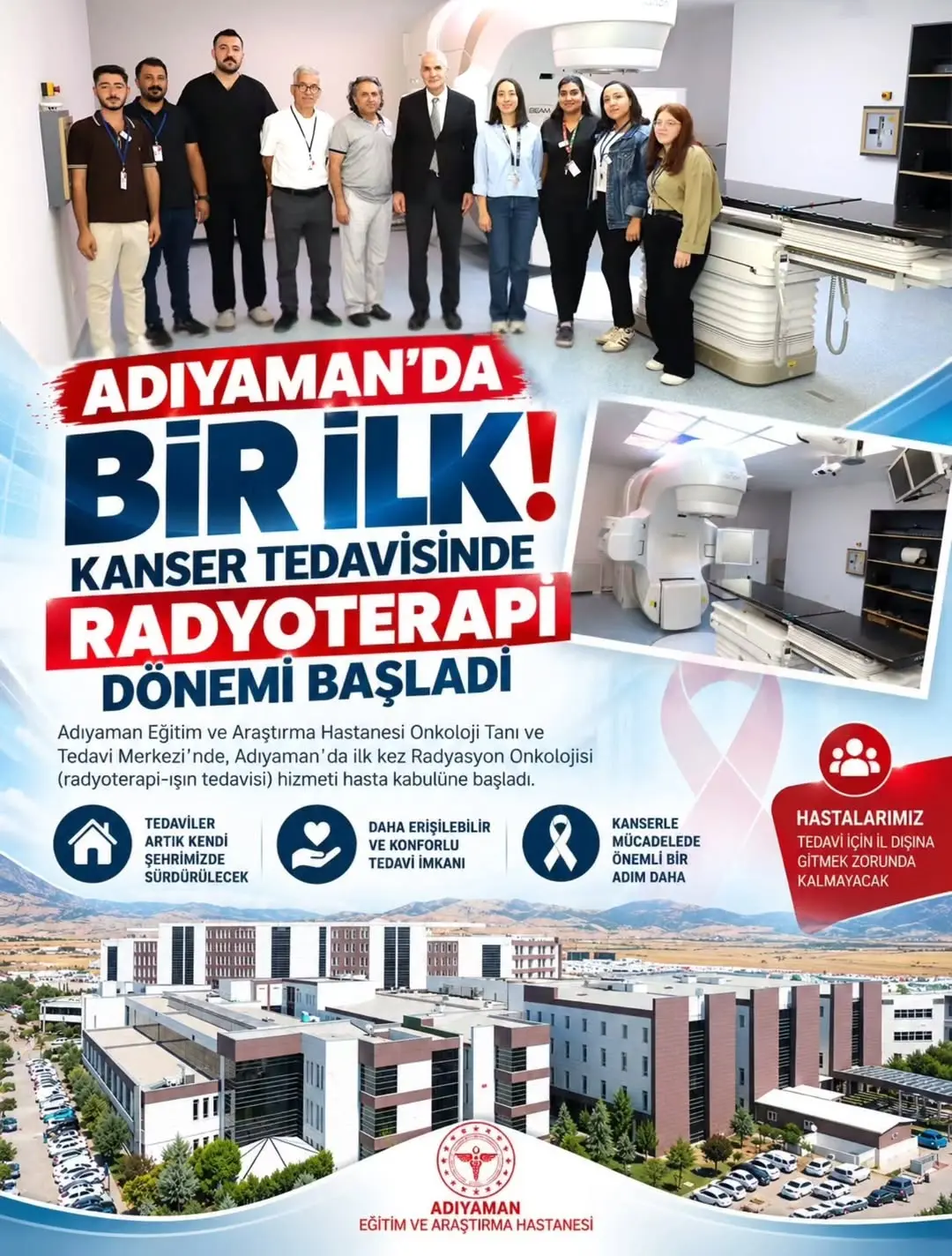 Adıyaman’da Sağlık Alanında Bir İlk: Radyasyon Onkolojisi Ünitesi Hasta Kabulüne Başladı