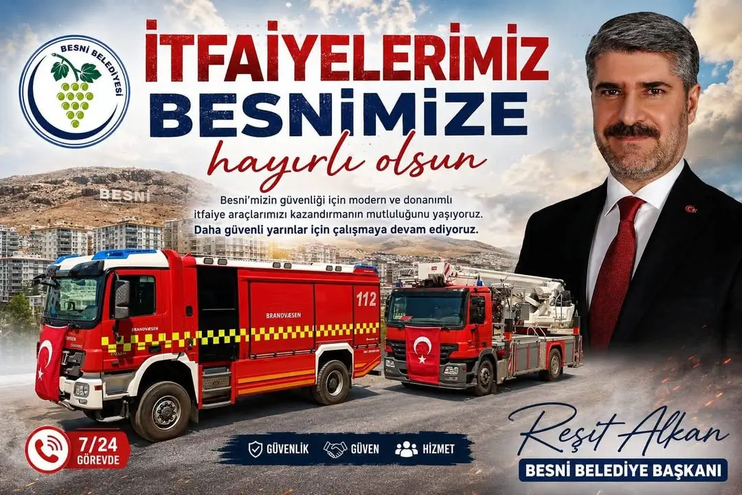 Besni Belediyesi'nden Yeni İtfaiye Araçları Müjdesi