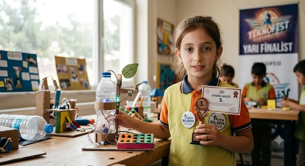 Kahta Bilim ve Sanat Merkezi'nden Geleceğin Mucidi Aysima Tanık'a Gurur Veren Başarı