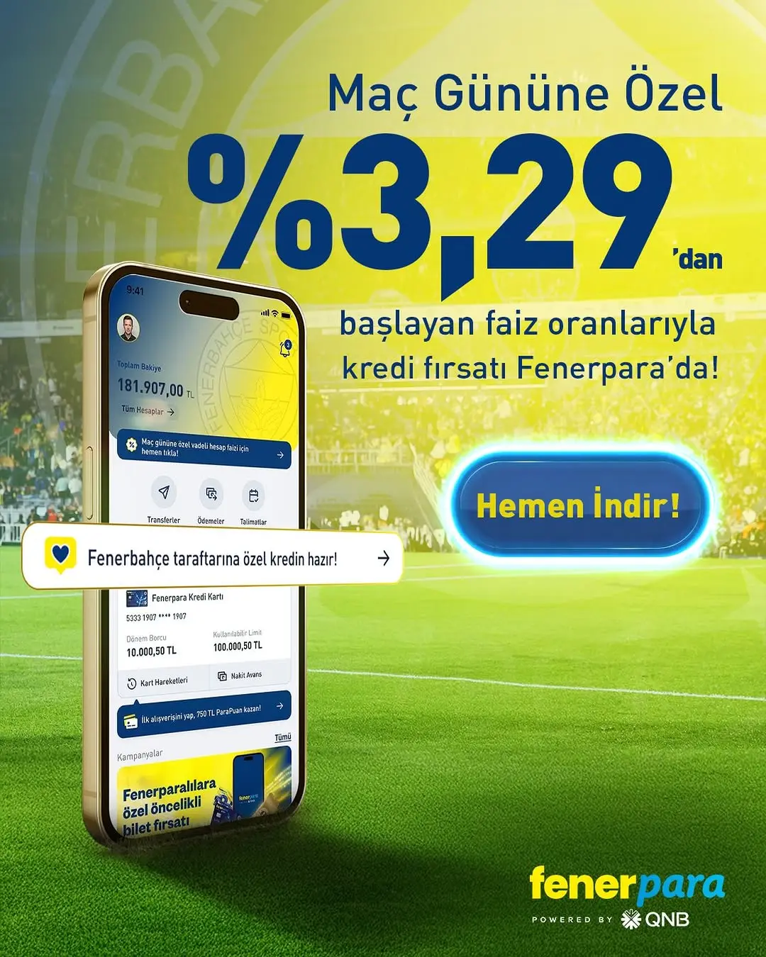 Fenerbahçe'nin Maç Günü Kredisi Kampanyasıyla Fenerpara Avantajları!
