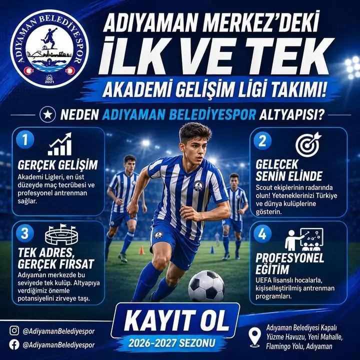 Adıyaman Belediyesi'nin Spor Akademisi Yıldız Adaylarını Arıyor!