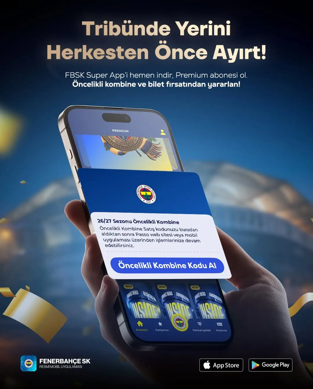 Fenerbahçe Spor Kulübü Tribün İçin Öncelikli Kombine ve Bilet Fırsatı Sunuyor