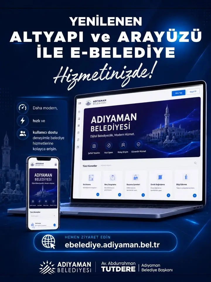 Adıyaman Belediyesi E-Belediye Hizmetlerini Yeniledi
