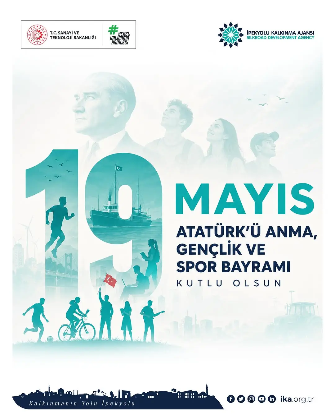 İpekyolu Kalkınma Ajansı'ndan 19 Mayıs Atatürk'ü Anma Gençlik ve Spor Bayramı Kutlama Mesajı