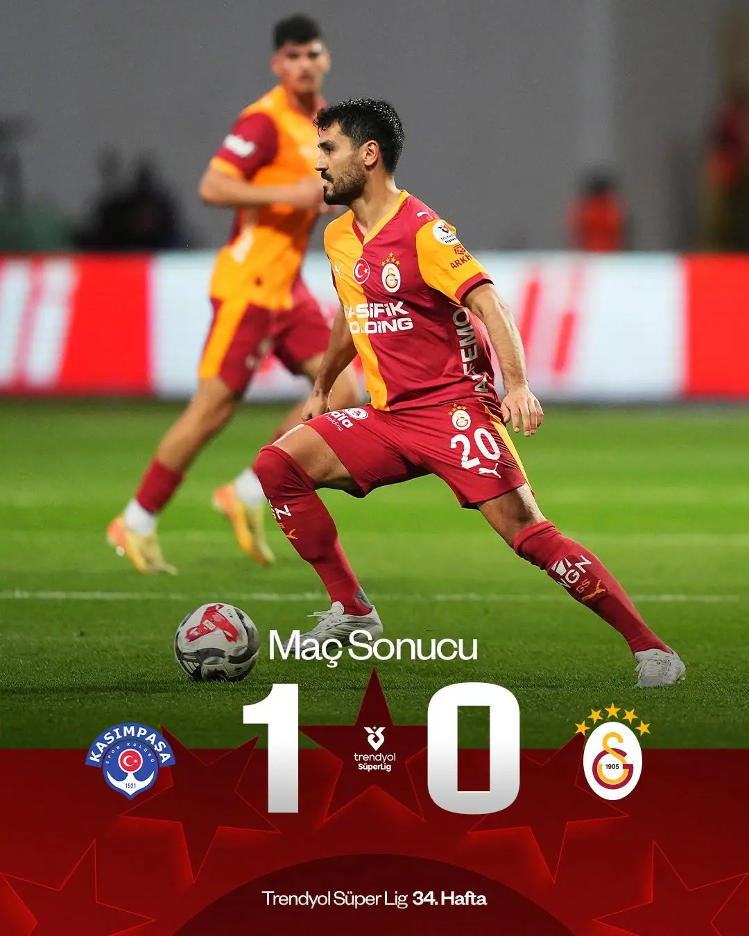 Galatasaray Deplasmanda Kasımpaşa'ya 1-0 Mağlup Oldu