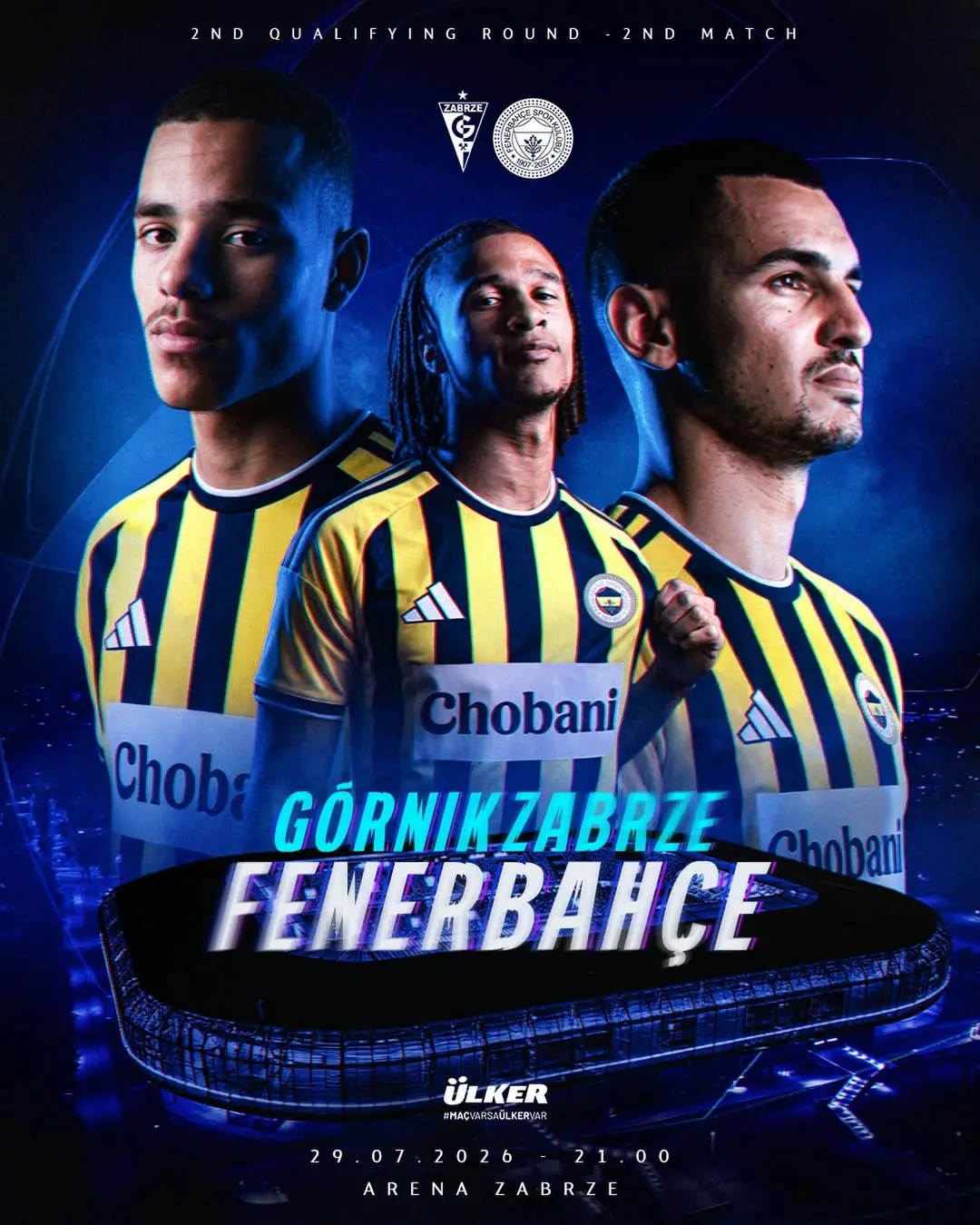 Fenerbahçe, Gornik Zabrze İle UEFA Şampiyonlar Ligi İkinci Ön Eleme Maçında Karşılaşacak
