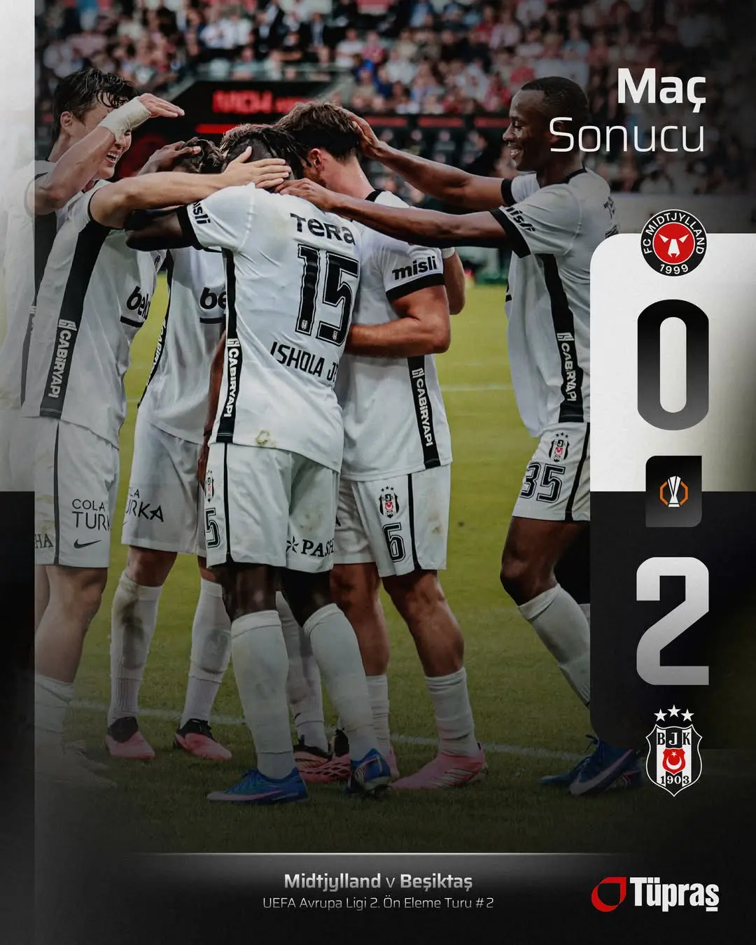Beşiktaş JK UEFA Avrupa Ligi 3. Ön Eleme Turunda!
