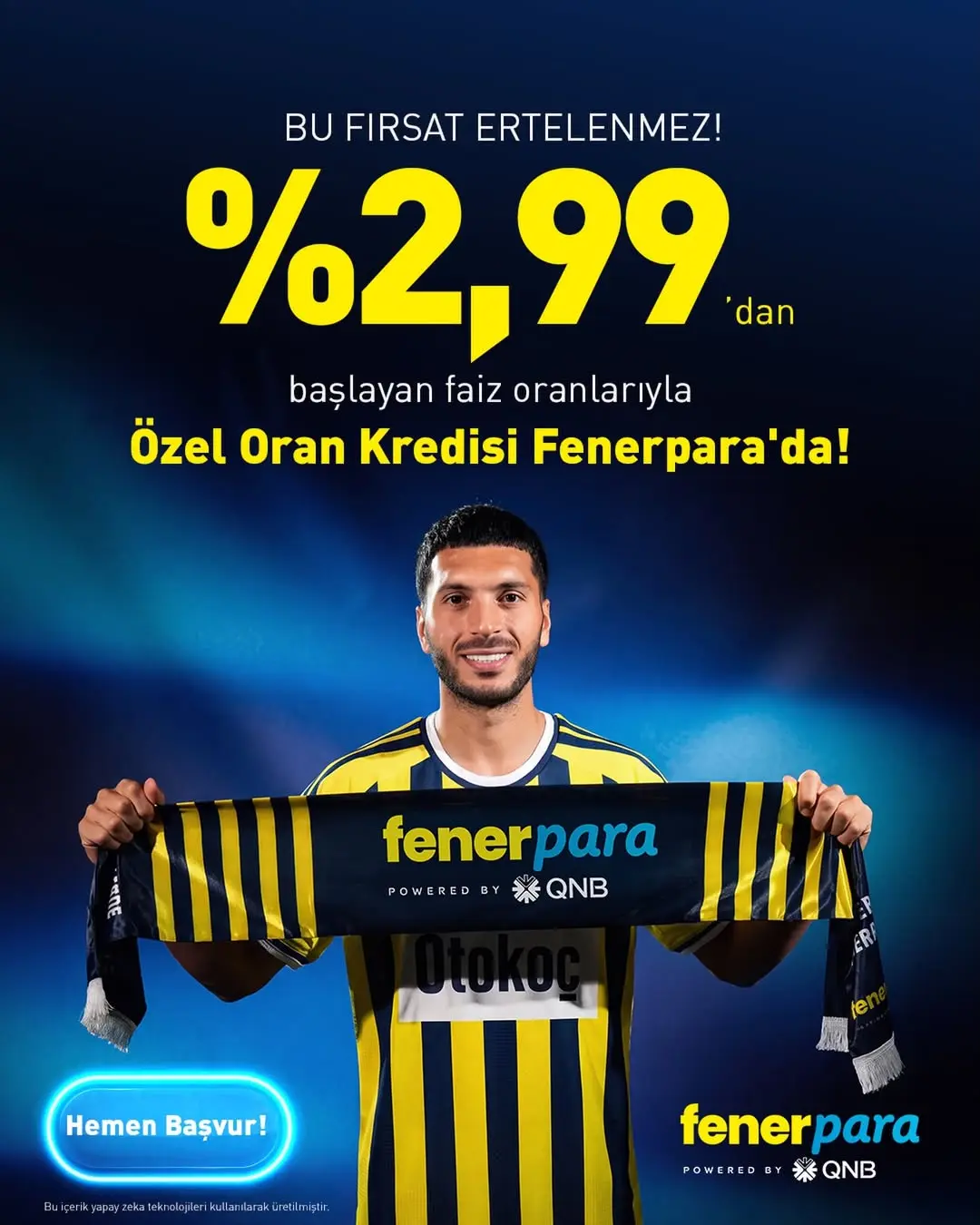Fenerbahçe'den Özel Oranlı Kredi Fırsatı!
