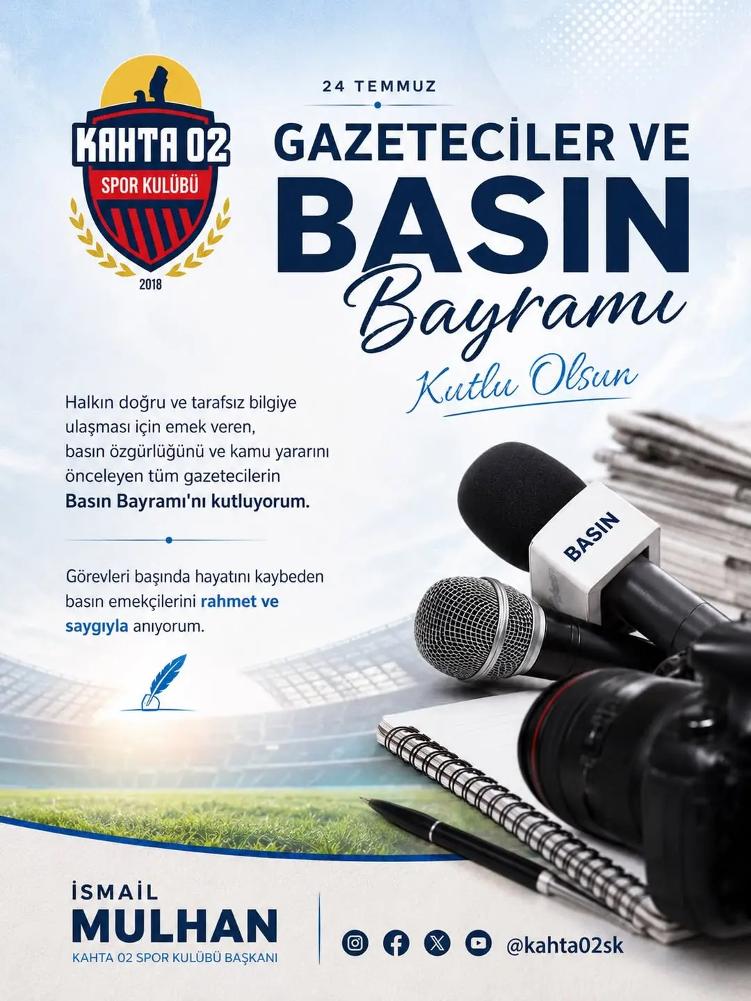 Kahta02 Spor Kulübü'nden Toplu Teşekkür Paylaşımı