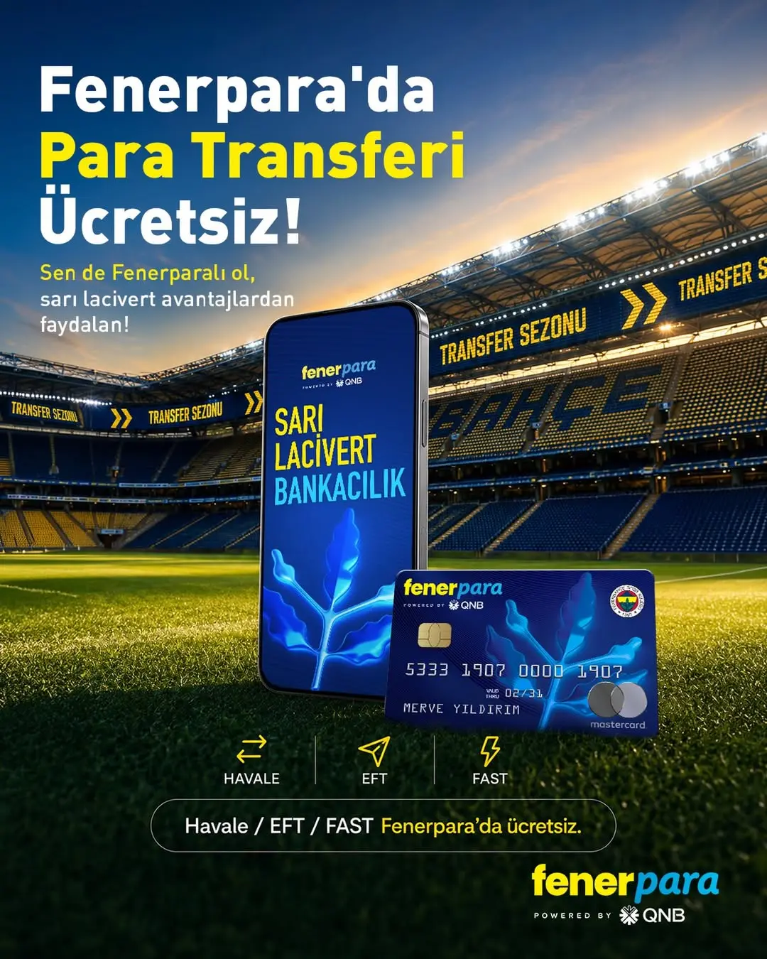 Fenerbahçe'nin Fenerpara Uygulaması Üzerinden Yapılan Para Transferleri Artık Ücretsiz!