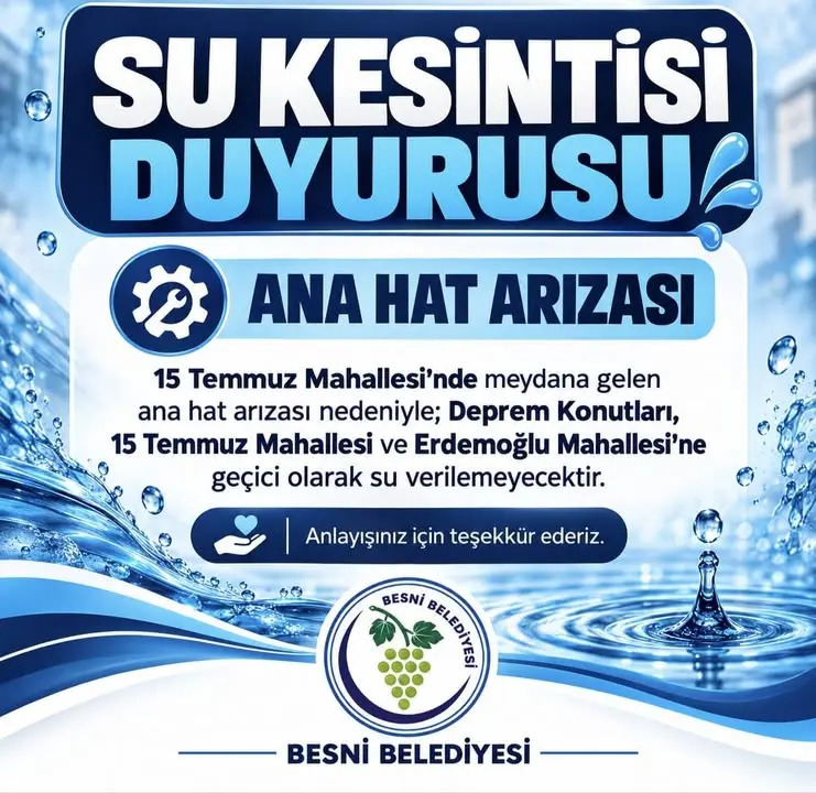 Besni Belediyesi Tarafından Yapılan Bir Paylaşım