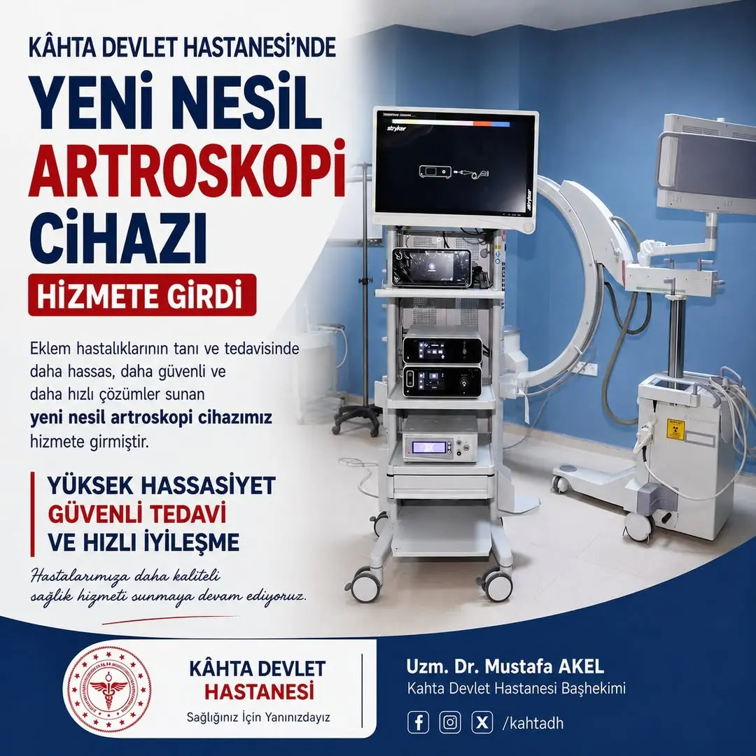 Hastanemizde Yeni Nesil Artroskopi Cihazımız Hizmete Girdi...