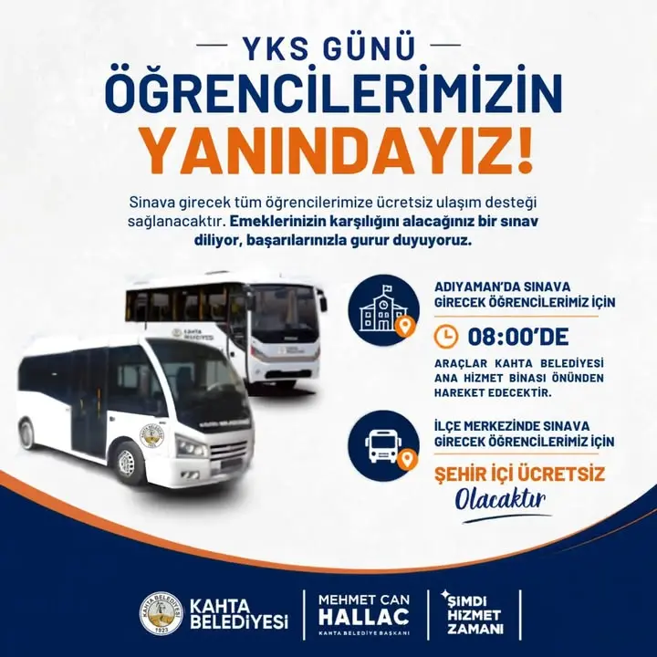 Kahta Belediyesi YKS Öğrencilerine Destek Olmaya Devam Ediyor
