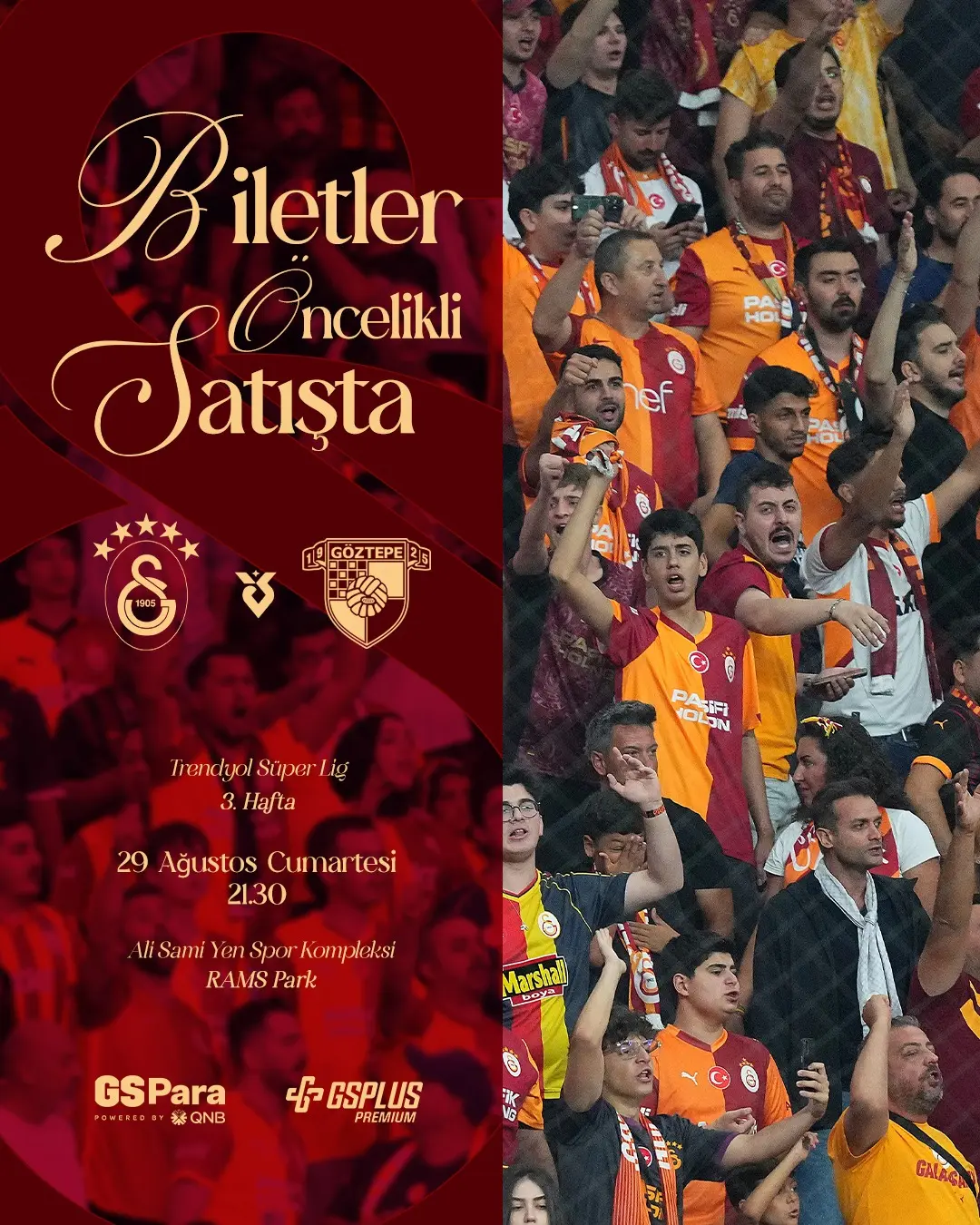 Galatasaray Taraftarına Bilet Satışı Başladı! Trendyol Süper Lig 3. Hafta Maçı