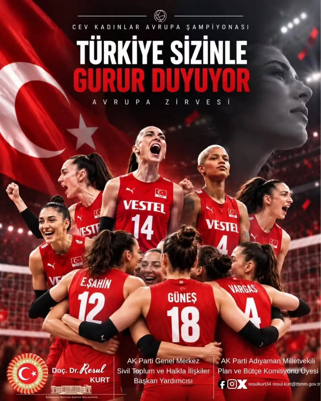Türkiye, Avrupa Voleybol Şampiyonası'nda Şampiyon Oldu