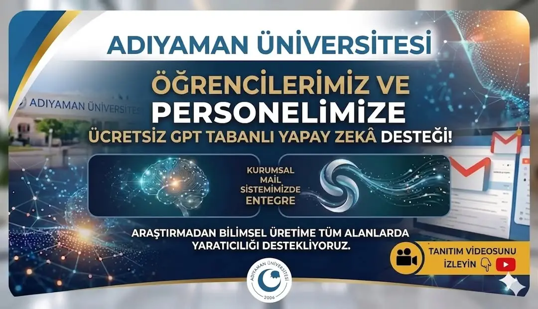 Adıyaman Üniversitesi Lisanslı Mail Sistemine Yapay Zekâ Hizmeti Sunuyor