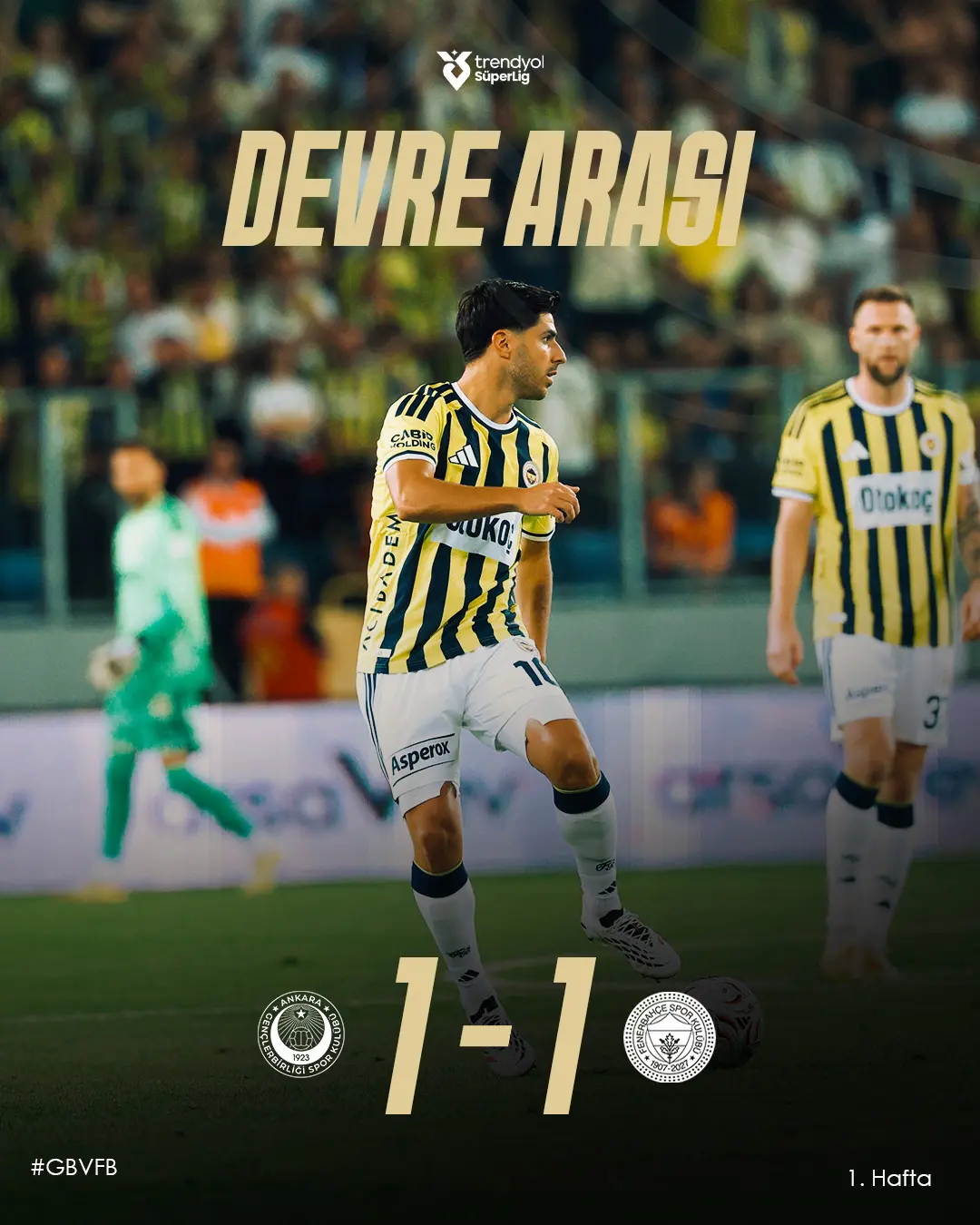 Fenerbahçe, Gençlerbirliği ile Berabere Kaldı: Maç Sonucu 1-1