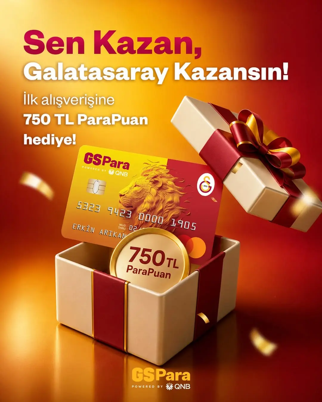 GSPara Kredi Kartı İle Yapılan İlk Alışverişte 750 TL ParaPuan Hediye!