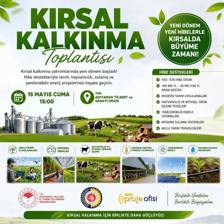 Yeni Dönemde Kırsal Kalkınma Toplantısı: Hibeler ve Yatırım Fırsatları