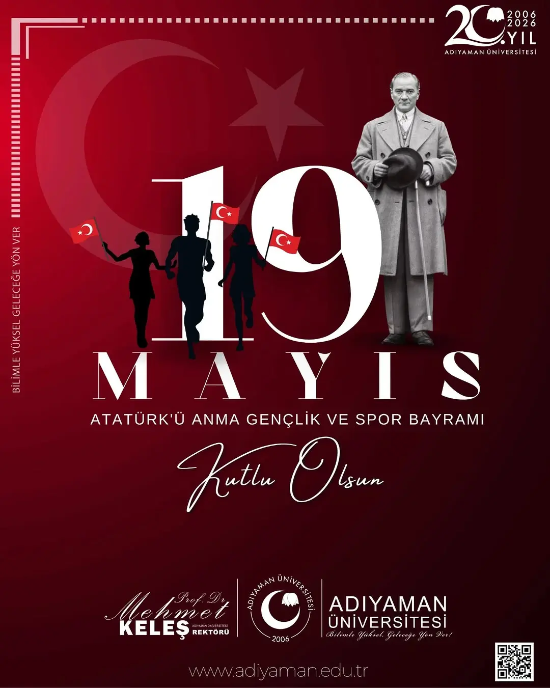 Adıyaman Üniversitesi Rektörü Prof. Dr. Mehmet Keleş'ten 19 Mayıs Mesajı
