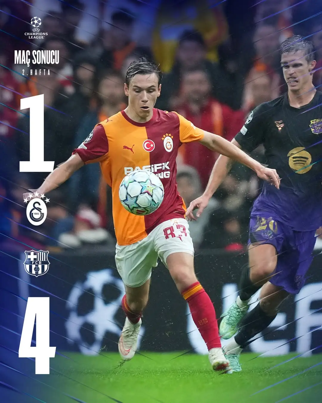 Galatasaray 1-4 FC Barcelona Maç Sonucu