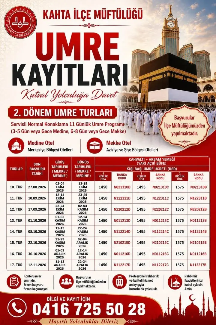 Kahta Müftülüğü'nden Önemli Bir Açıklama