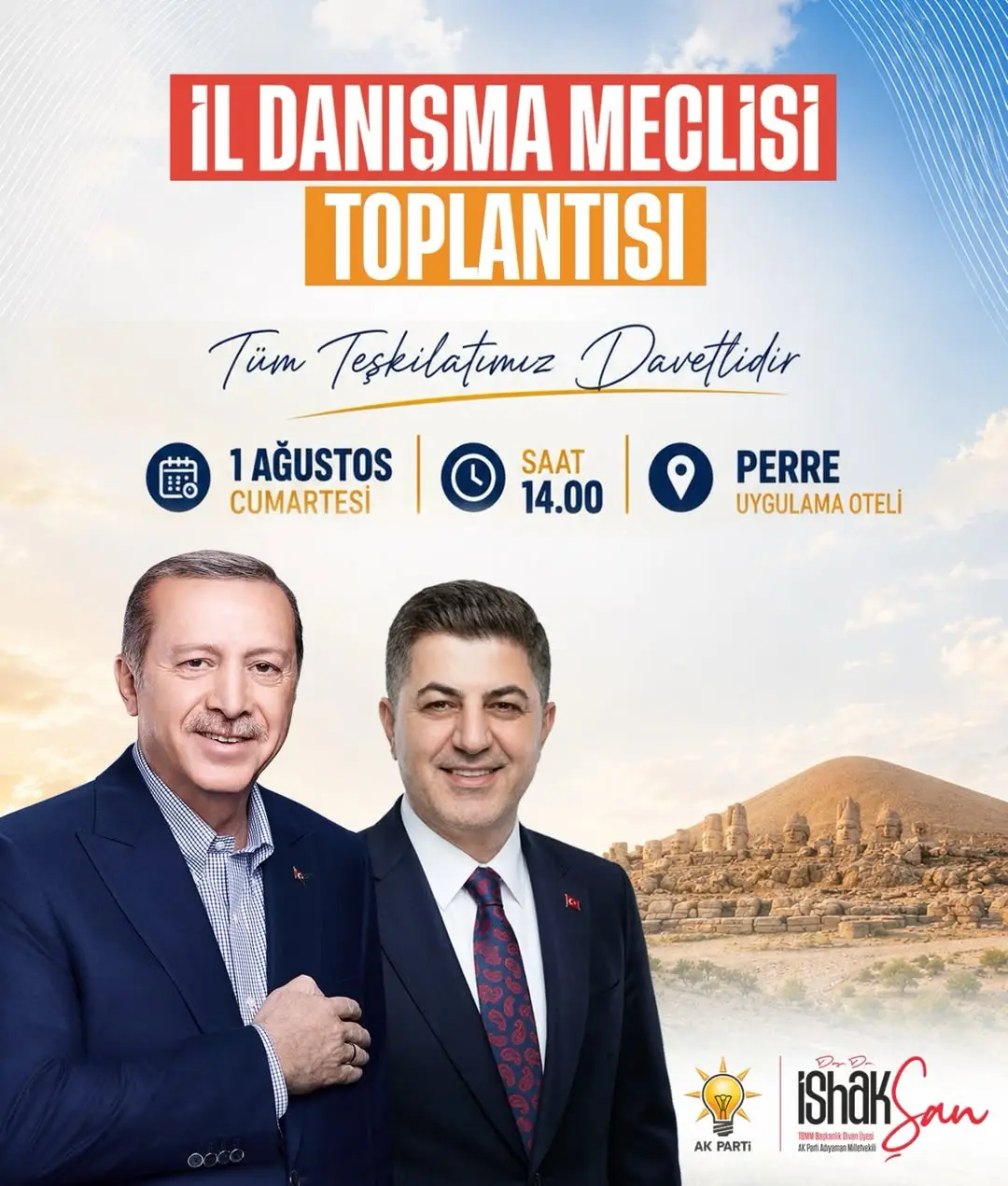 AK Parti Adıyaman İl Danışmanı Meclisi Toplantısı Yarın Perre Uygulama Oteli'nde Gerçekleşecek