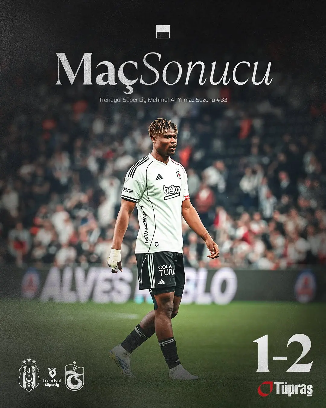 Beşiktaş 1-2 Trabzonspor Maç Sonucu