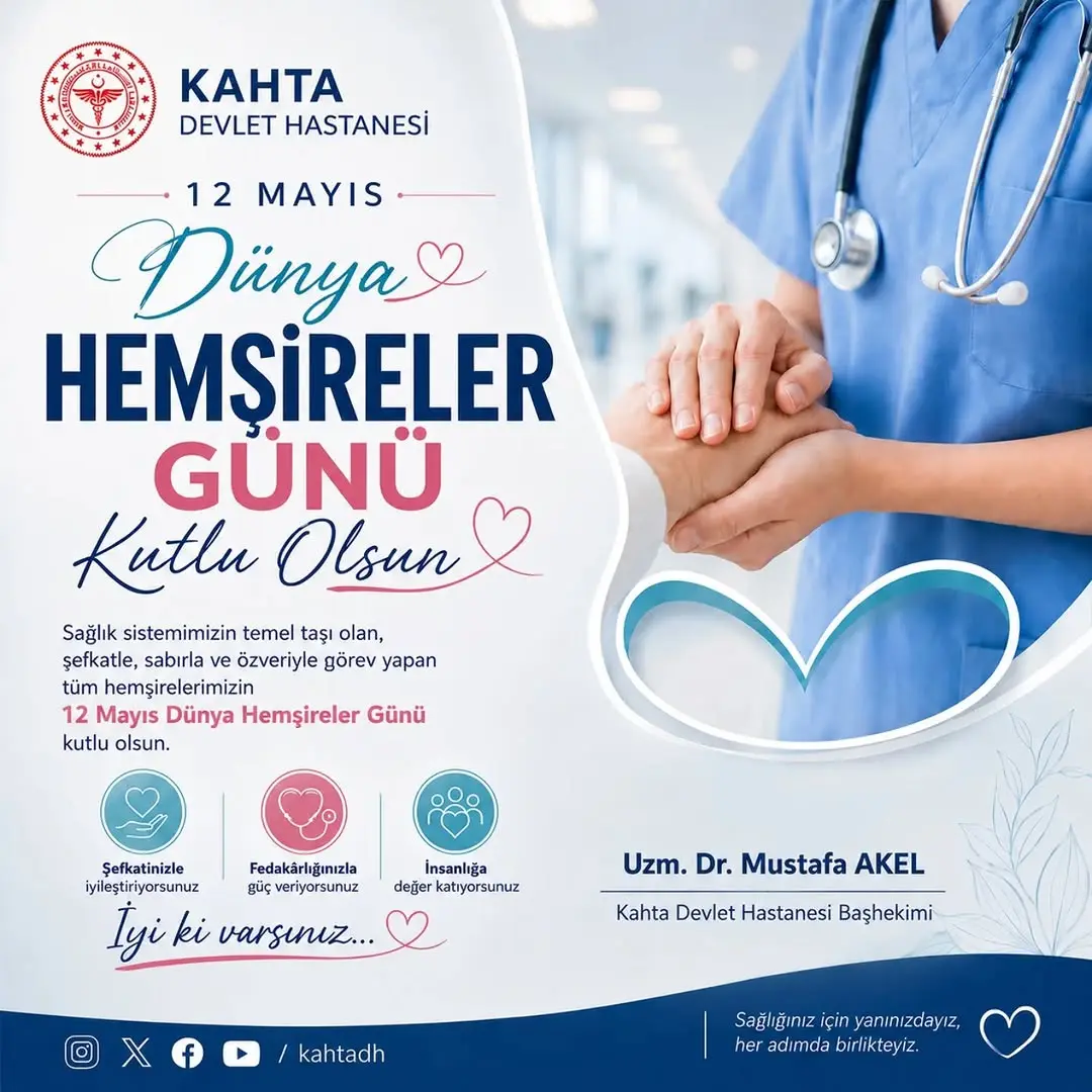 12 Mayıs Dünya Hemşireler Günü Kutlamaları Kahta Devlet Hastanesi'nden