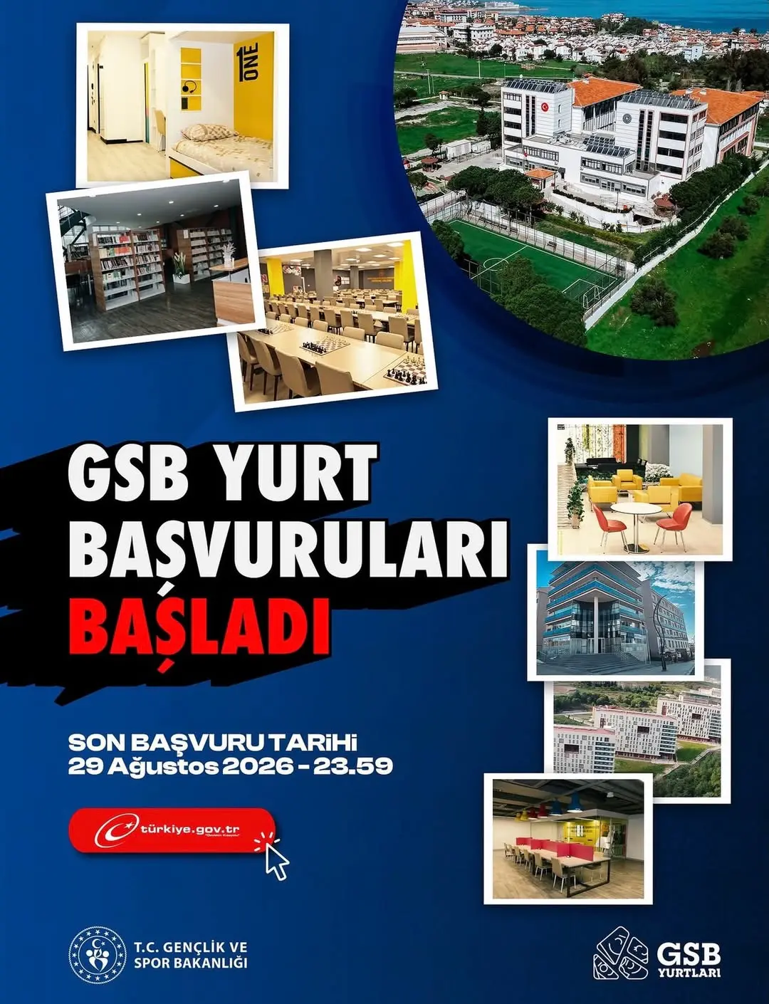 GSB Yurt Başvuruları Başladı! Gençlerin Eğitim Yolculuğuna Destek
