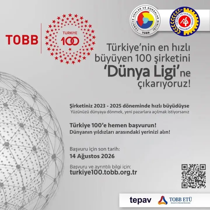 TOBB Türkiye 100 Programı Başvuruları Başladı! Türkiye'nin En Hızlı Büyüyen Şirketleri Arasına Katılmaya Hazır Mısınız?
