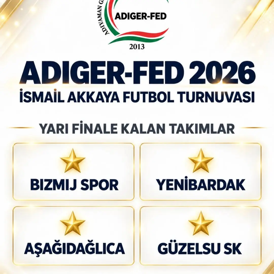 ADIGER-FED 2026 İsmail Akkaya Futbol Turnuvası Çeyrek Final Müsabakaları Tamamlandı